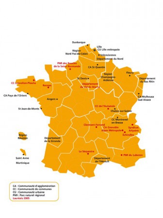 Carte des laureats des rdd